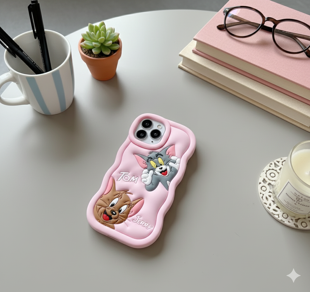 Tom & Jerry Shockproof Wavy Phone Case – Military Drop Tested