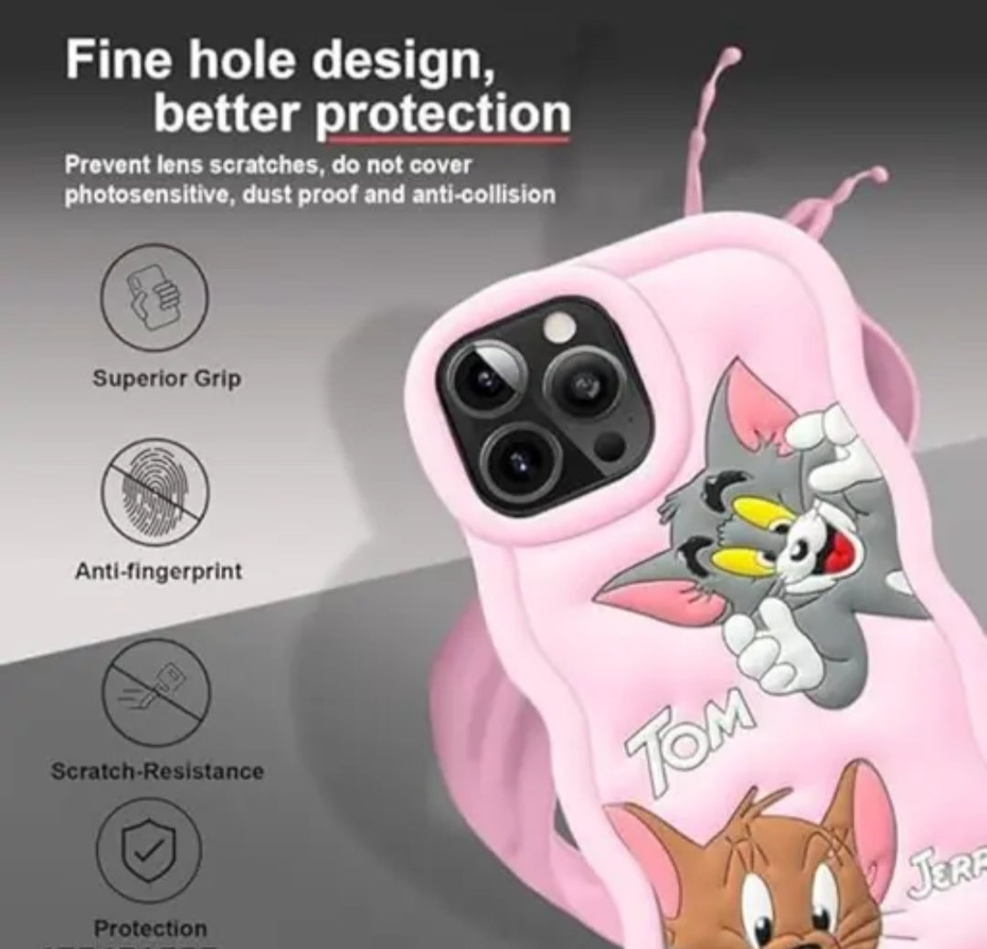 Tom & Jerry Shockproof Wavy Phone Case – Military Drop Tested